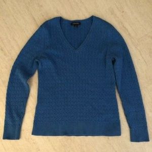 Royal blue cableknit sweater